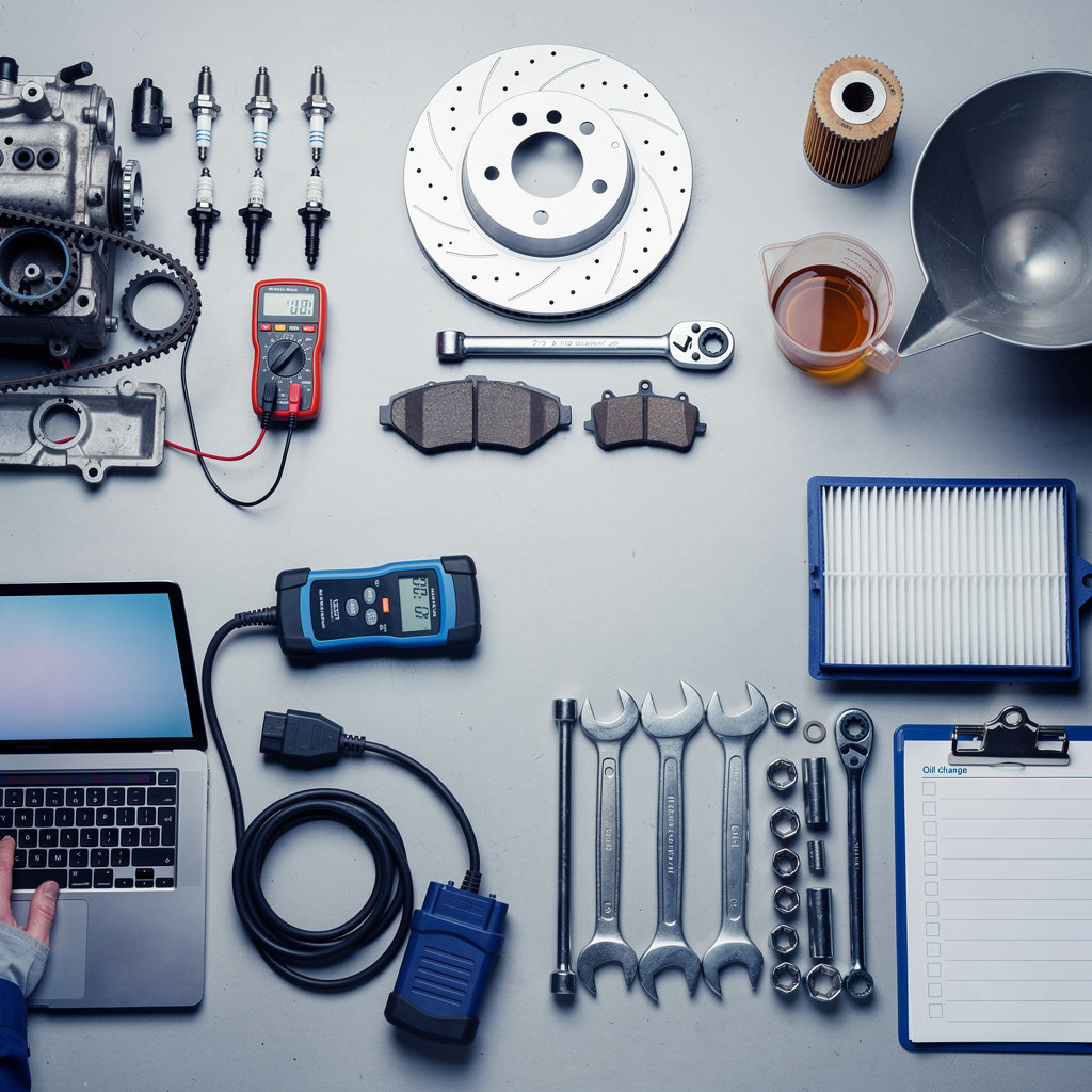 Sherif Auto Repairs professional workshop showing diagnostic tools and vehicle repair equipment